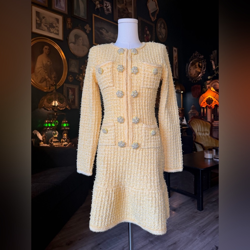 Glory Connection AMARANA Long-Sleeve Mini Dress 💛✨ (NWT)